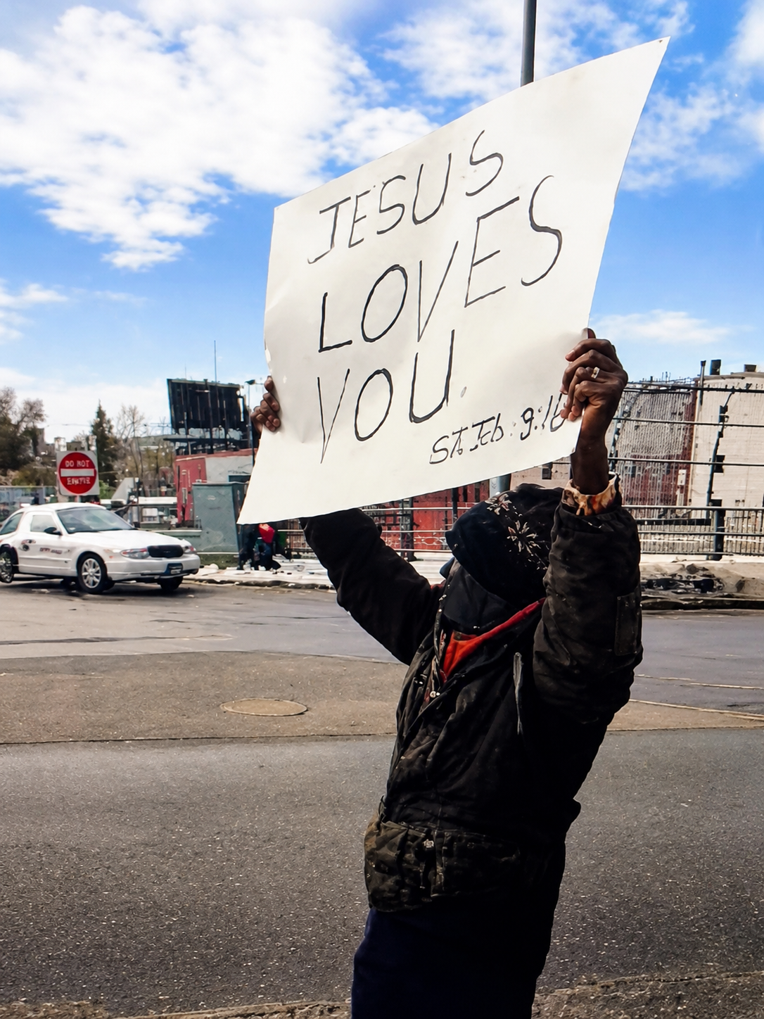 Street Evangelism · Jesus Loves You Sign